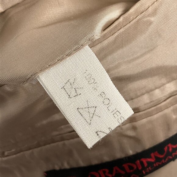 Oradinum Blazer Men 44 Tan Green Houndstooth Double Breasted Polyester Romainia‎ - Picture 8 of 16